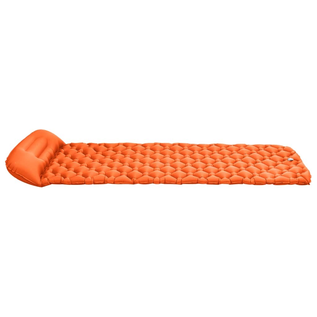 Inflatable Air Mattress with Pillow 58x190 cm Orange